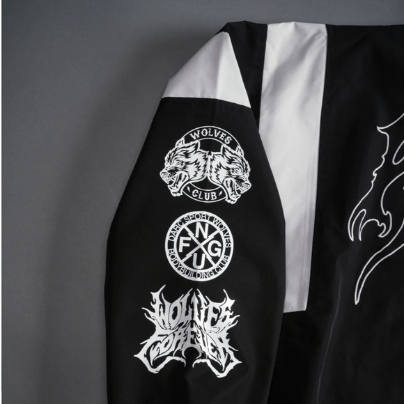 HESH BROLIC UNISEX TRACK JACKET IN BLACK/WHITE - Picture 7 of 12